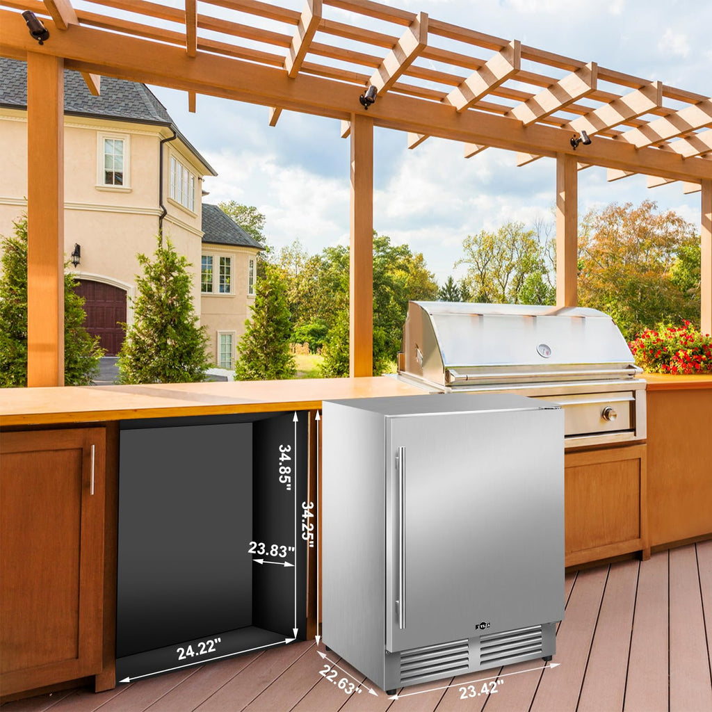 Tylza 24" Dual Zone Wine and Beverage Cooler Quiet Compressor