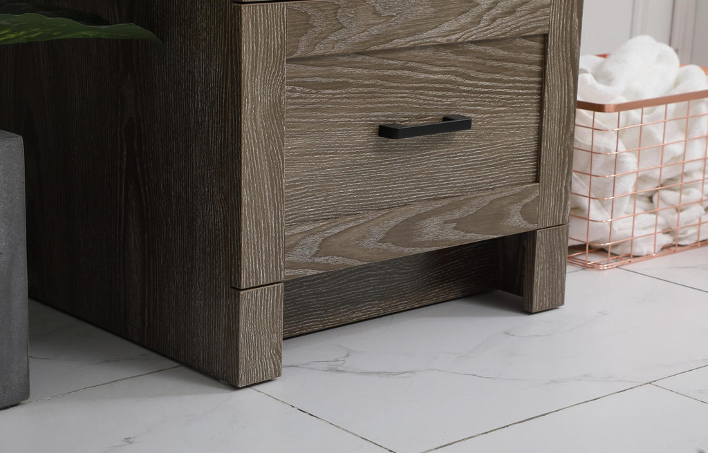 18" Pre-Assembled Bathroom Vanity with Sink, Engineered Wood, Ivory White Engineered Marble Countertop Included, Single Oval Porcelain Sink, 1 Soft-Close Drawers, Expresso