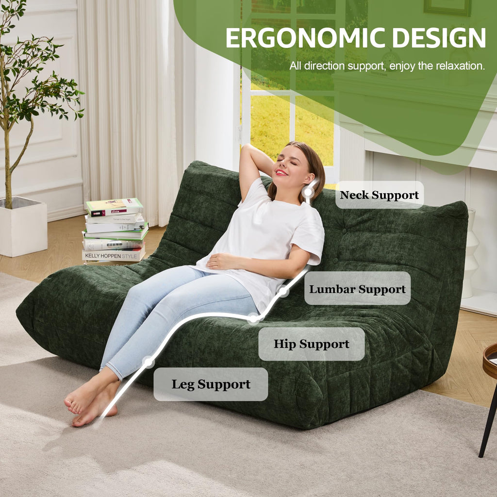 Hobestluk Big Bean Bag Chairs for Adults Fireside BeanBag Couch Togo Sofa