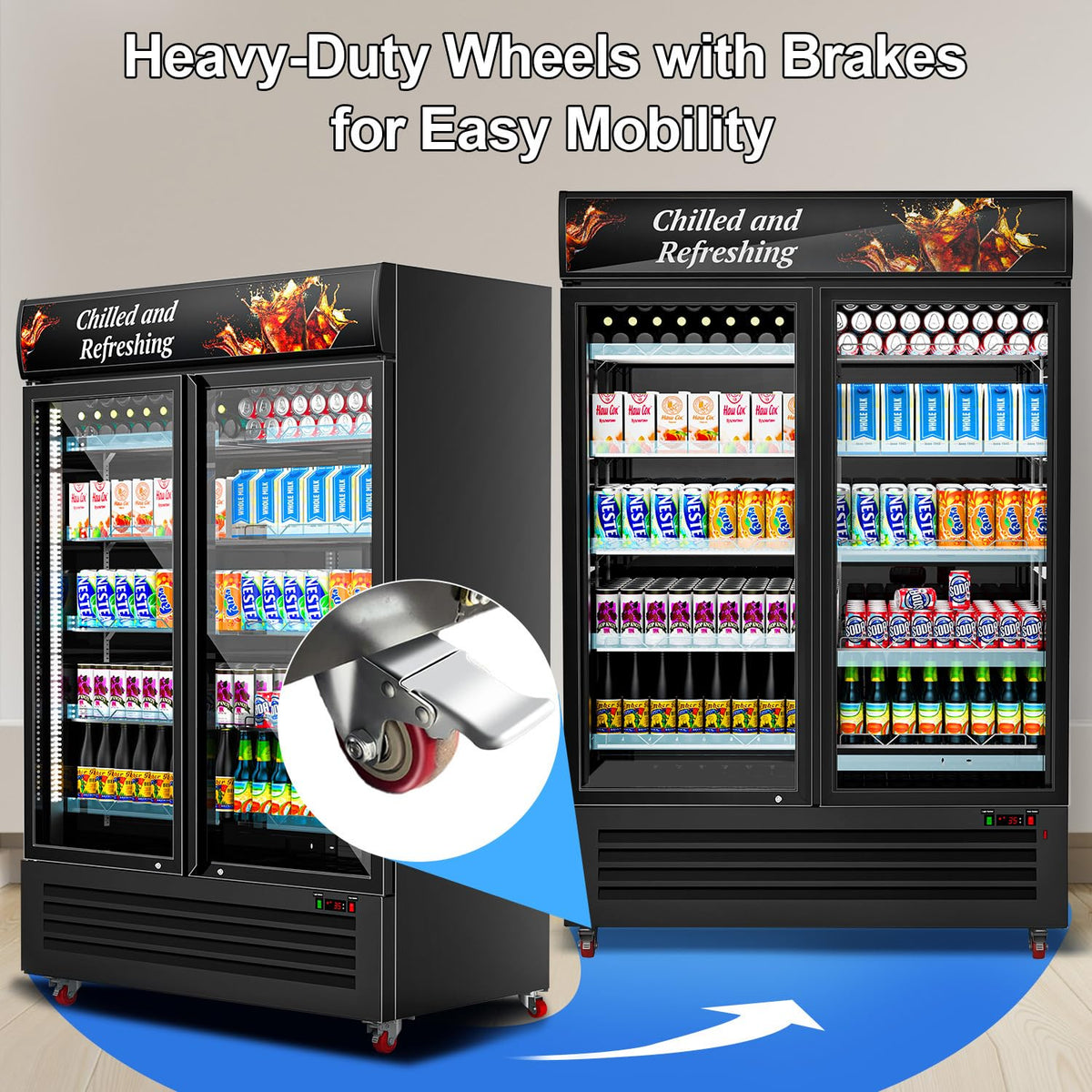 Tylza 24" Dual Zone Wine and Beverage Cooler Quiet Compressor