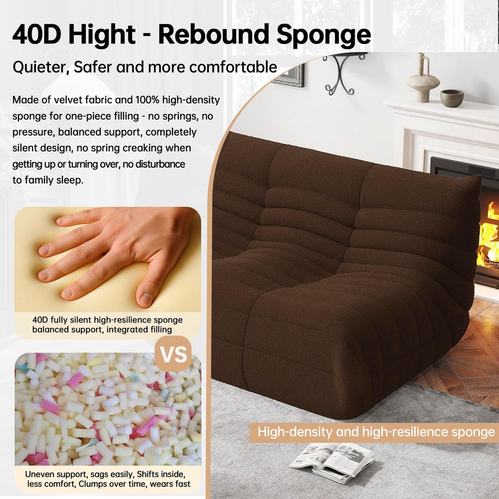 WHGBJA Giant Bean Bag Chair for Adults, Comfy Beanbag with Memory Foam
