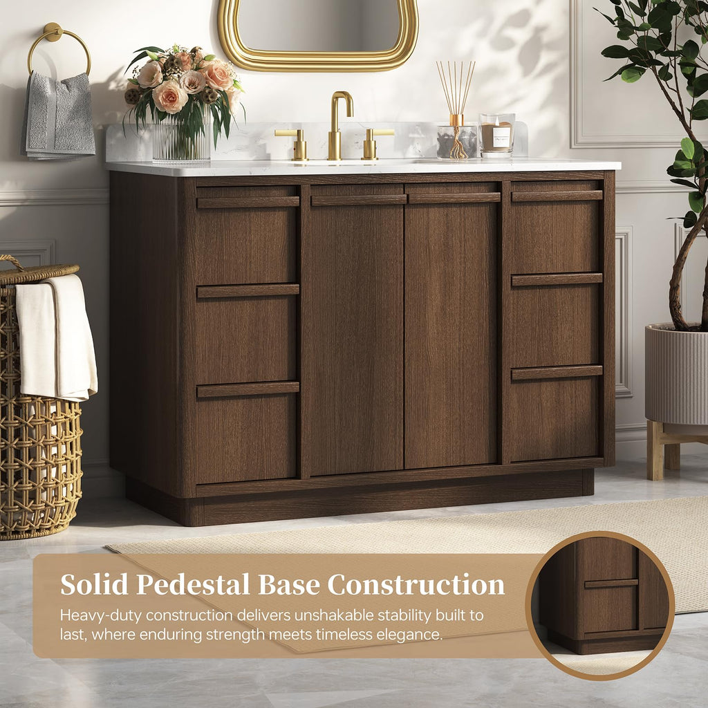 48 Inch Bathroom Vanity with Sink, Fully Assembled, Green