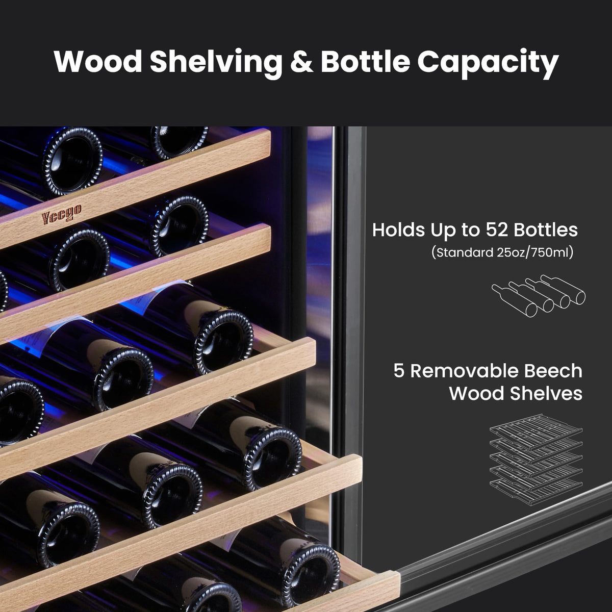 Yeego 30 Inch Wine and Beverage Refrigerator with 80 Can and 33 Bottle