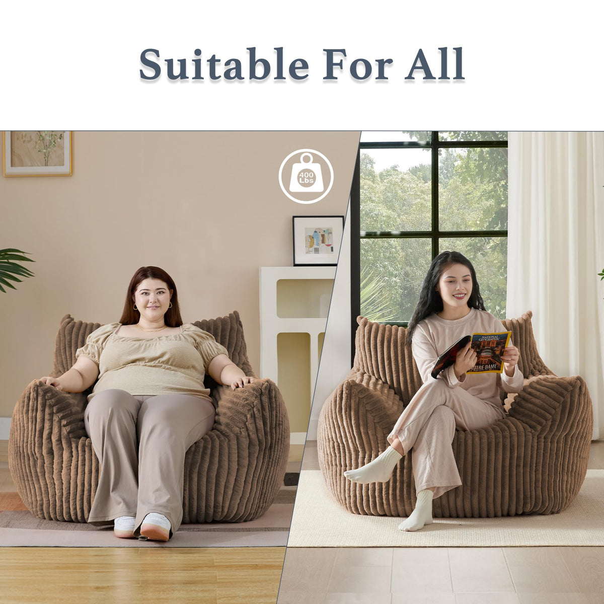 3-in-1 Giant Bean Bag Chair for Adults & Kids, Convertible Floor Sofa to Mattress, Memory Foam Beanbag Chair with Washable Cover, Multi Functional Lounge Couch for Bedroom, Living Room (Dark Grey)