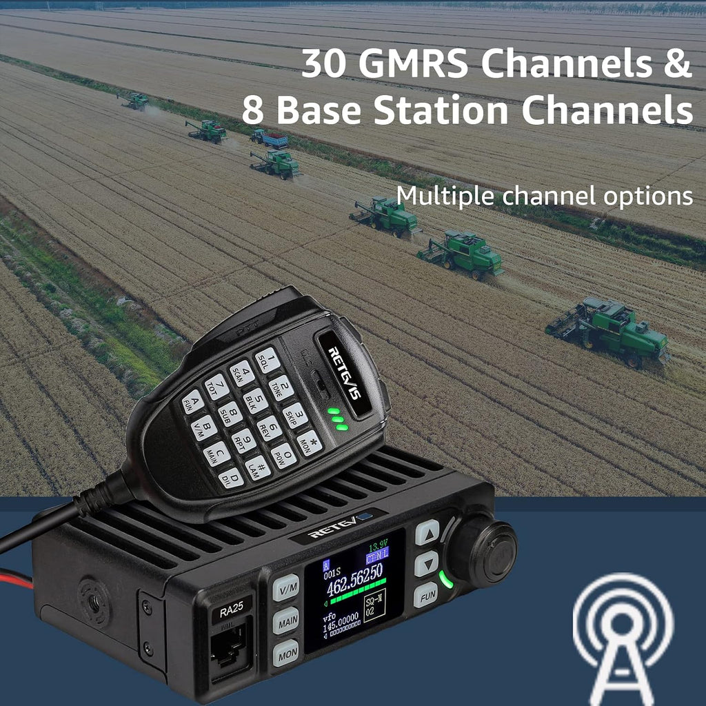 Retevis RA25 GMRS Mobile Radio, Long Range GMRS Radio Mobile Transceiver