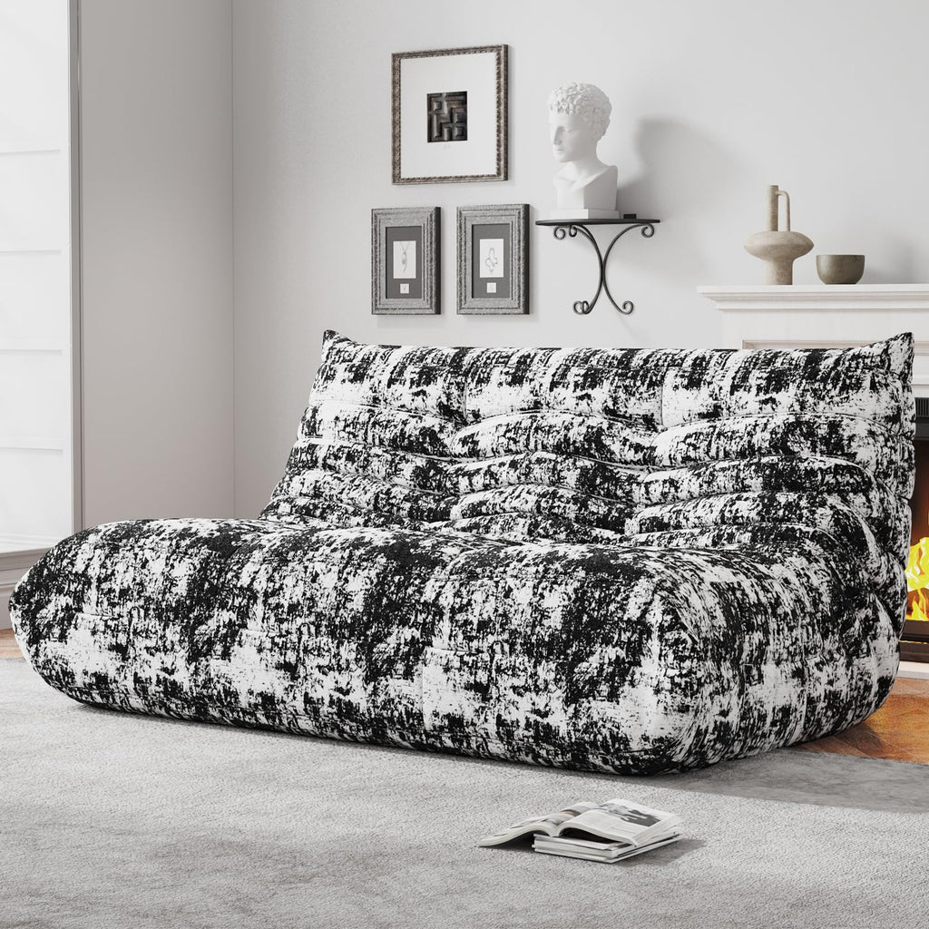 WHGBJA Giant Bean Bag Chair for Adults, Comfy Beanbag with Memory Foam