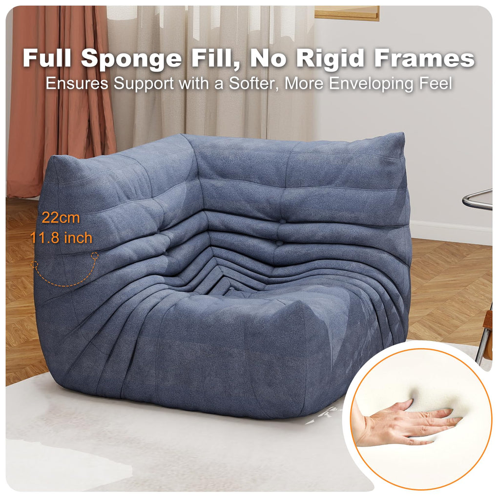 Bean Bag Chair for Adults, Memory Foam Bean Bag Sofa with Waterproof Fabric