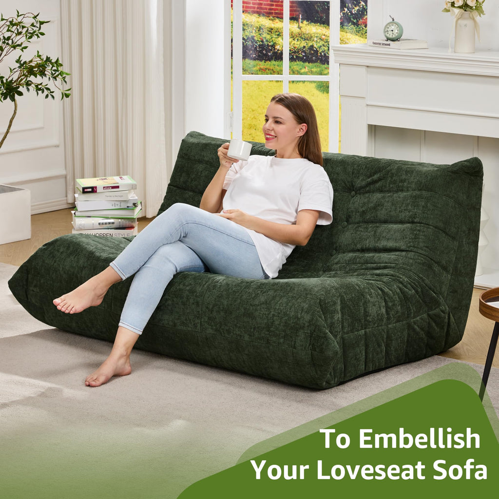 Hobestluk Big Bean Bag Chairs for Adults Fireside BeanBag Couch Togo Sofa