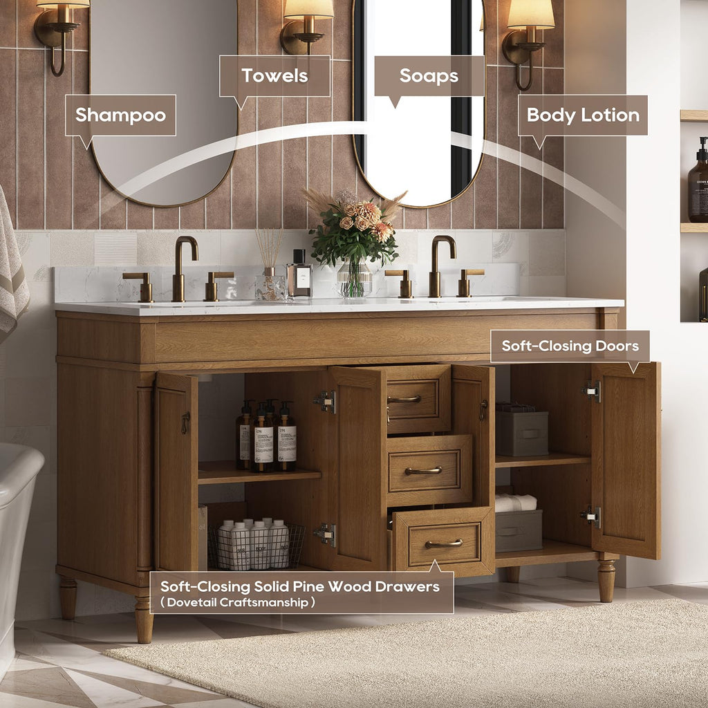 48 Inch Bathroom Vanity with Sink, Fully Assembled, Green