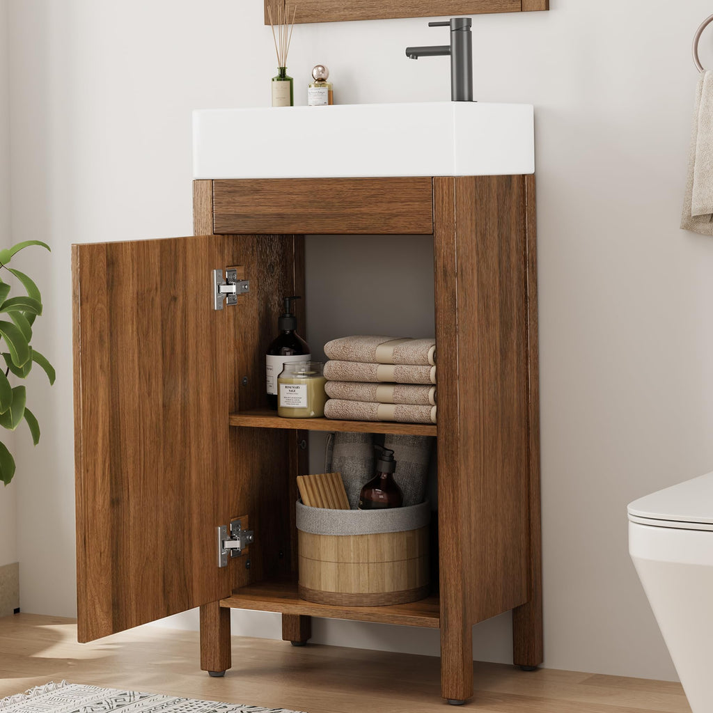Garvee 24" Bathroom Vanity with Sink, Freestanding Bathroom Cabinet