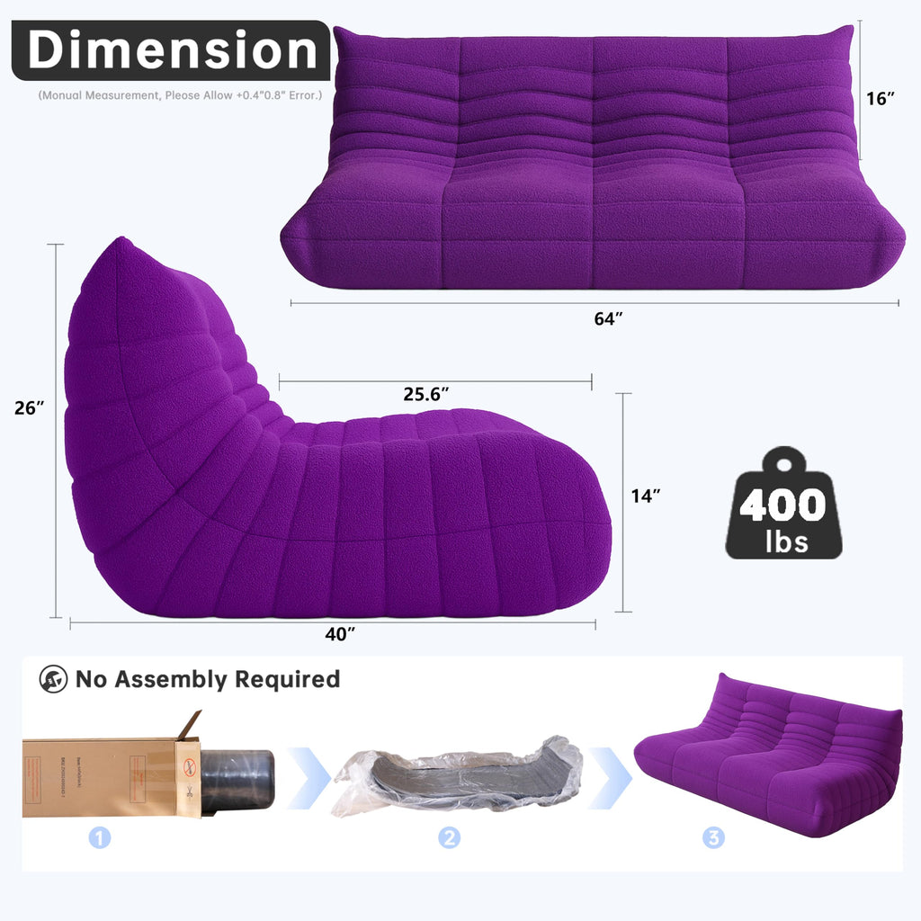 WHGBJA Giant Bean Bag Chair for Adults, Comfy Beanbag with Memory Foam