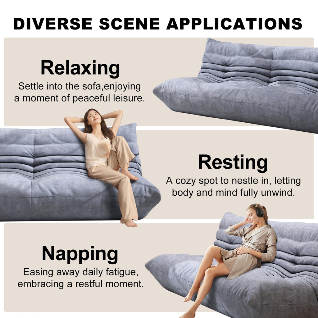 Bean Bag Chair for Adults, Memory Foam Bean Bag Sofa with Waterproof Fabric
