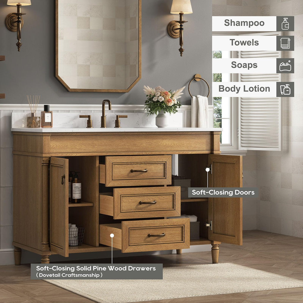 48 inch Bathroom Vanity with Sink, Green