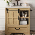 IRONCK Bathroom Vanity with Sink 30", Vanity Cabinet with Water Baffle