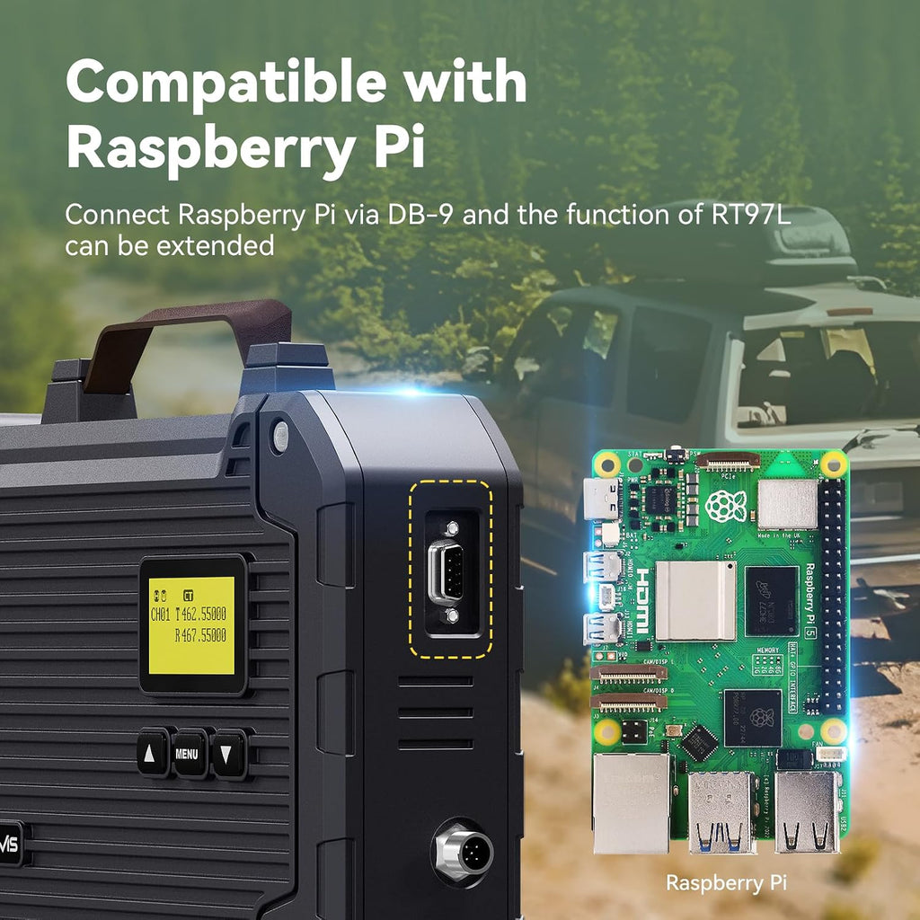 Retevis RT97L GMRS Repeater System, High Power with FRP Antenna & Cable