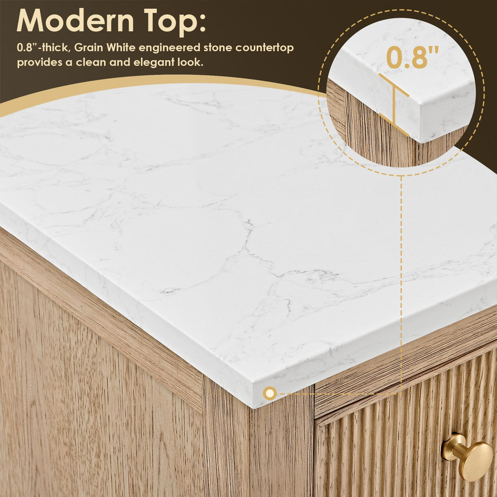 48 Inch Bathroom Vanity with Sink Modern Single Vanities with Countertop