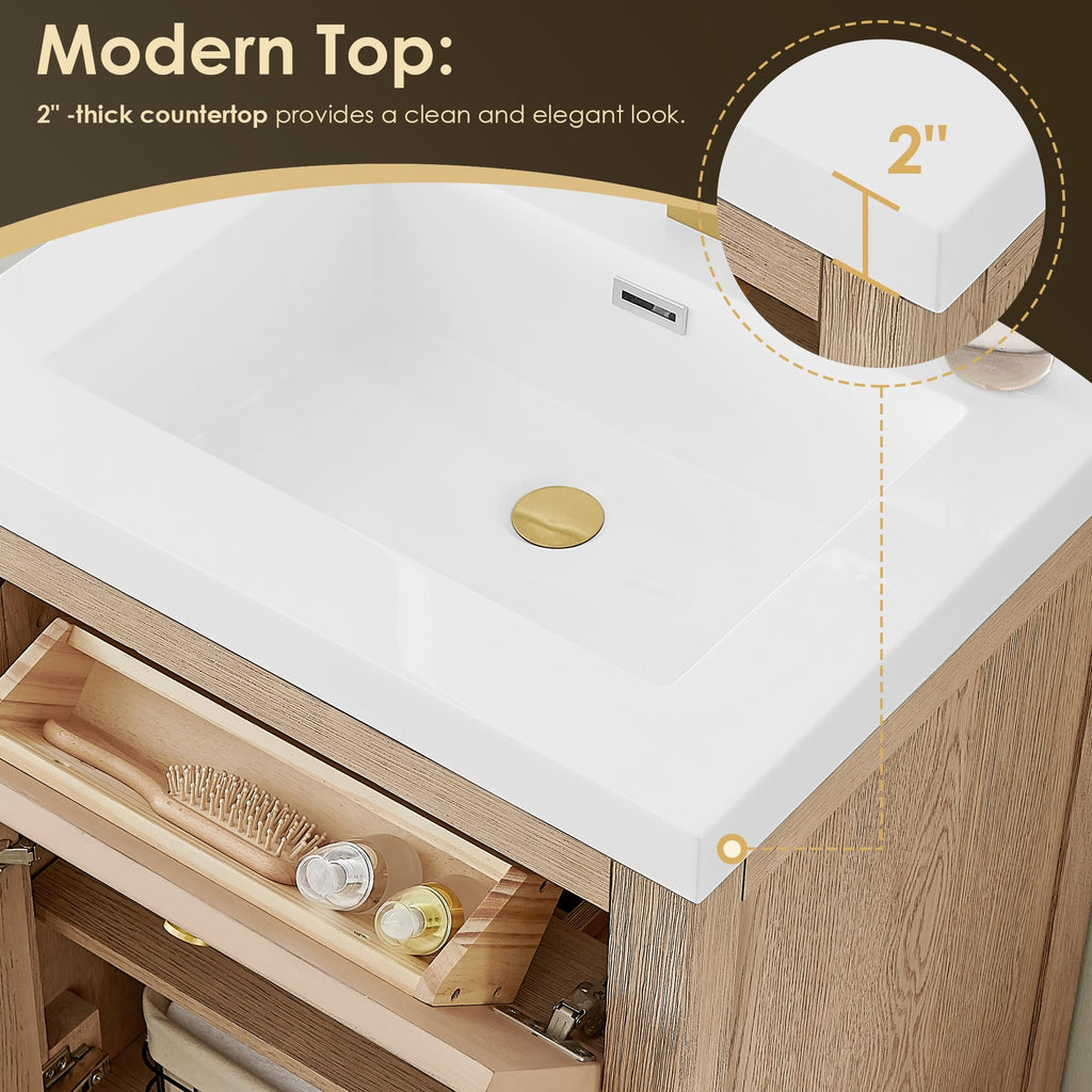 48 Inch Bathroom Vanity with Sink Modern Single Vanities with Countertop