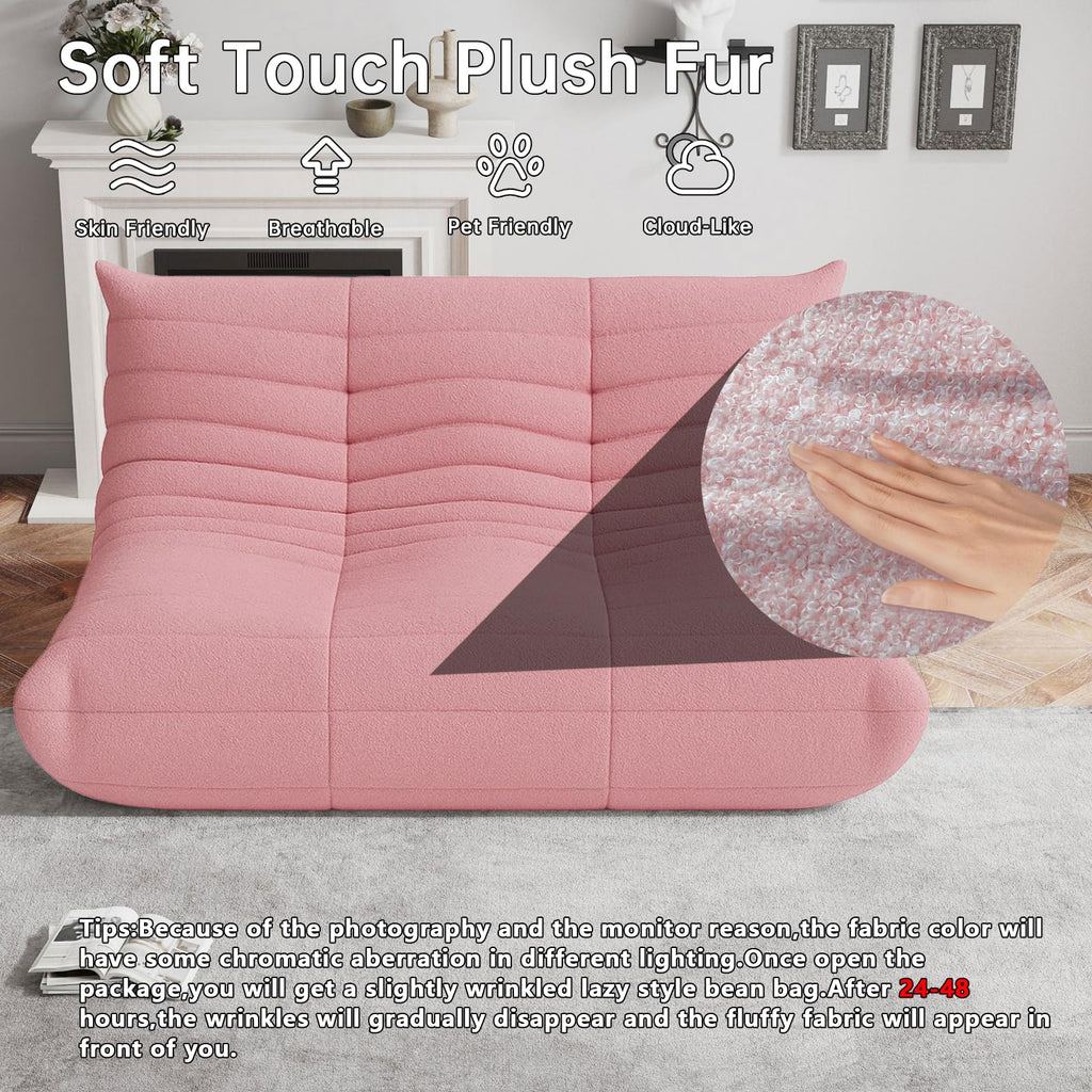 WHGBJA Giant Bean Bag Chair for Adults, Comfy Beanbag with Memory Foam