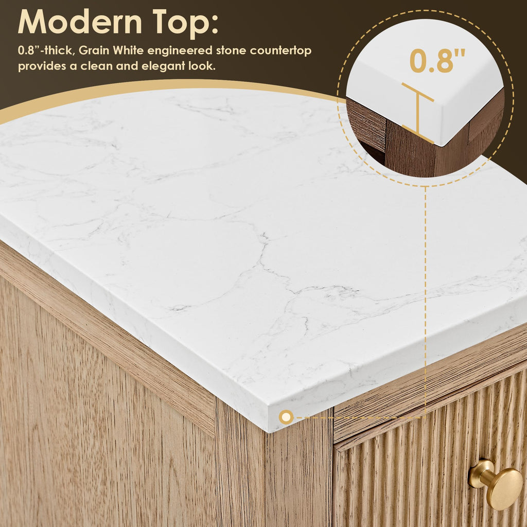48 Inch Bathroom Vanity with Sink Modern Single Vanities with Countertop