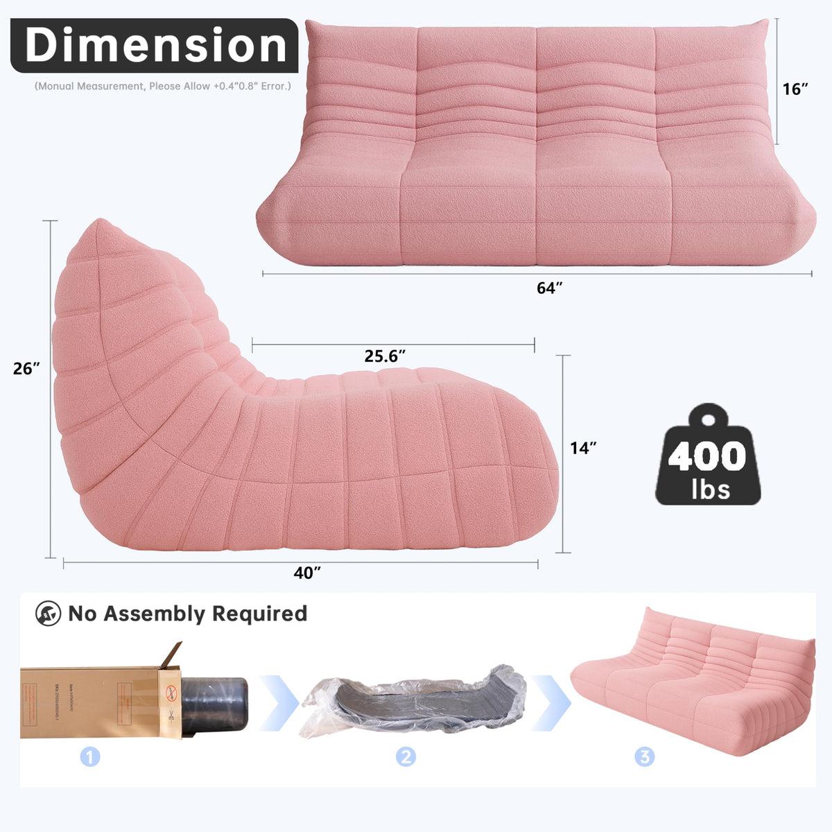 WHGBJA Giant Bean Bag Chair for Adults, Comfy Beanbag with Memory Foam