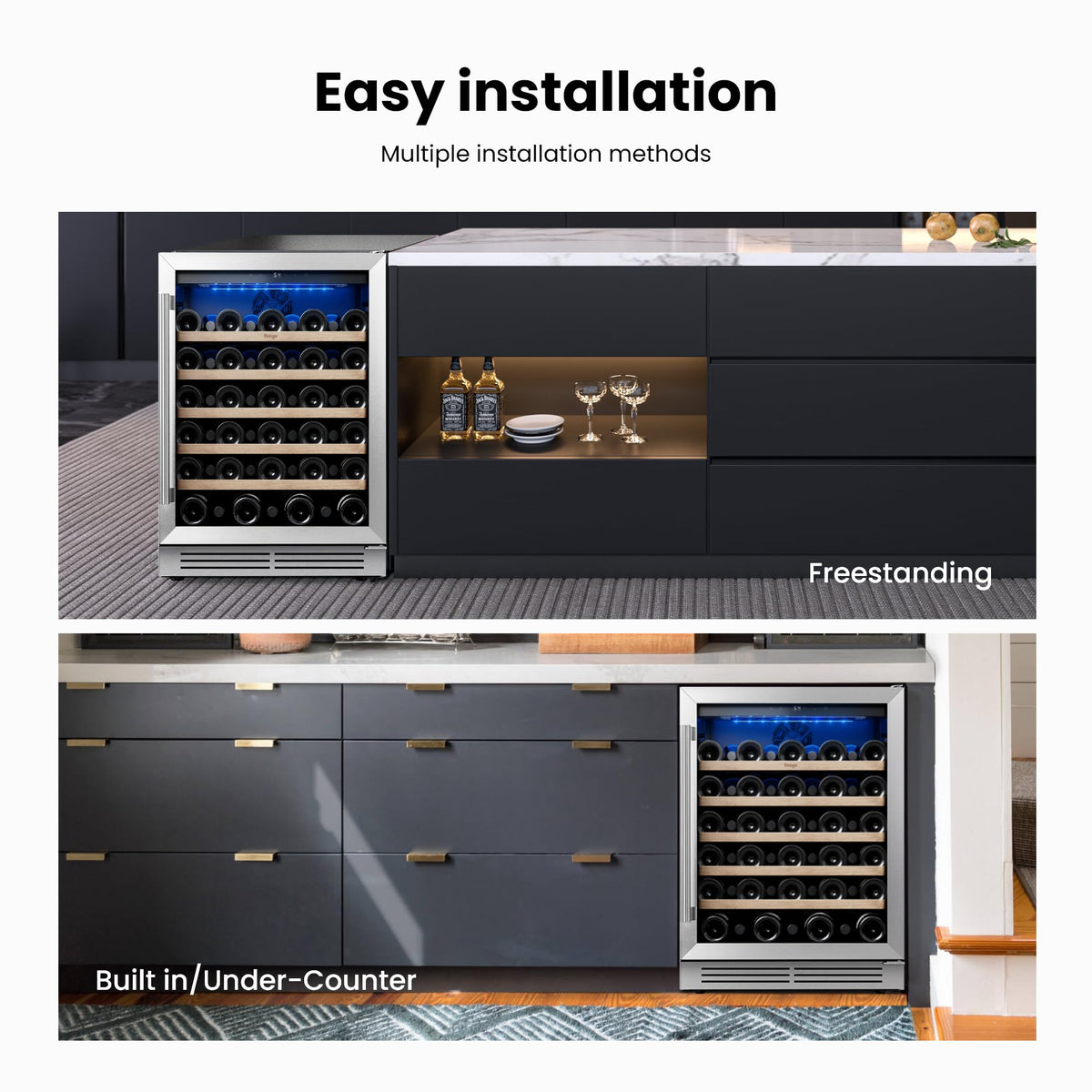 Yeego 30 Inch Wine and Beverage Refrigerator with 80 Can and 33 Bottle