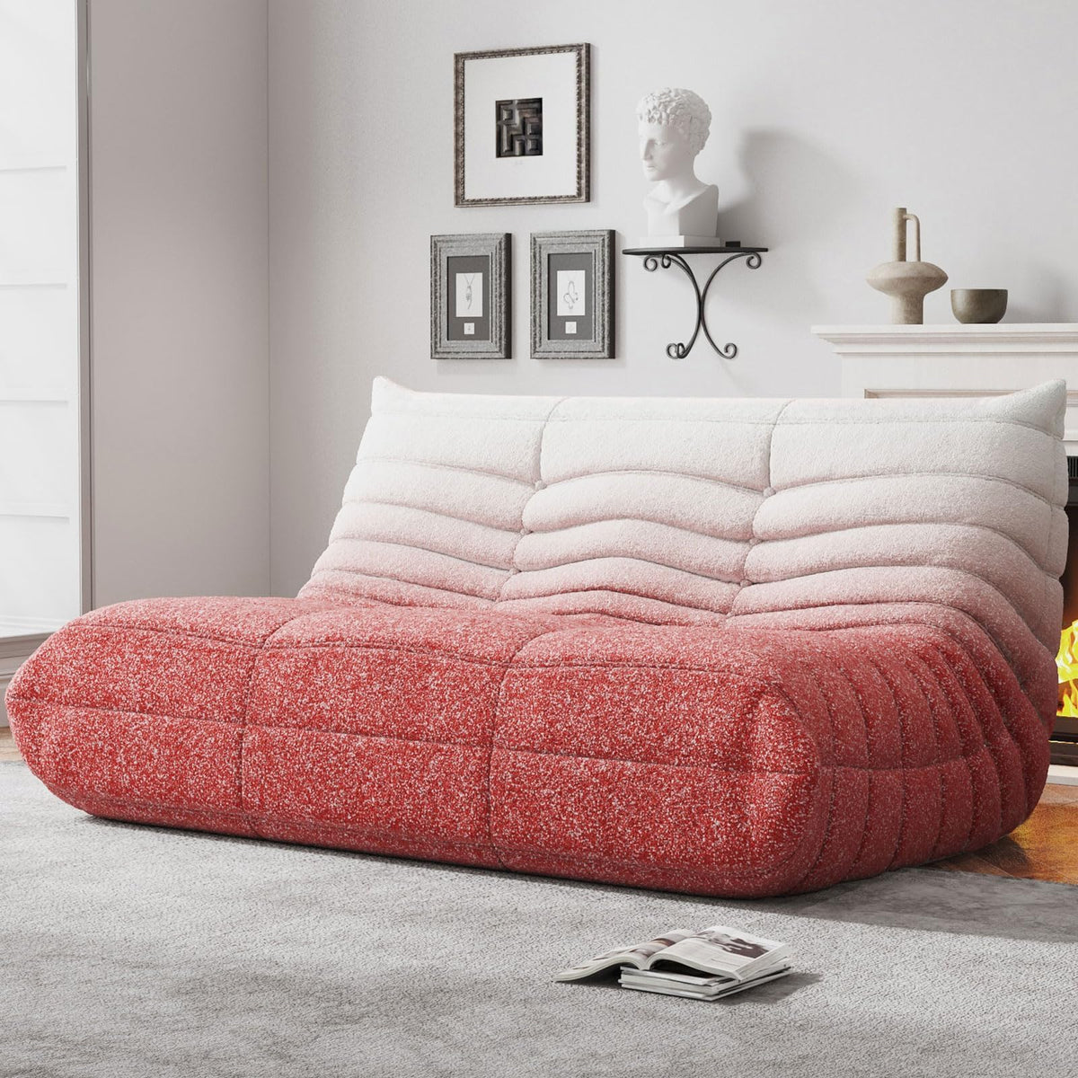 WHGBJA Giant Bean Bag Chair for Adults, Comfy Beanbag with Memory Foam