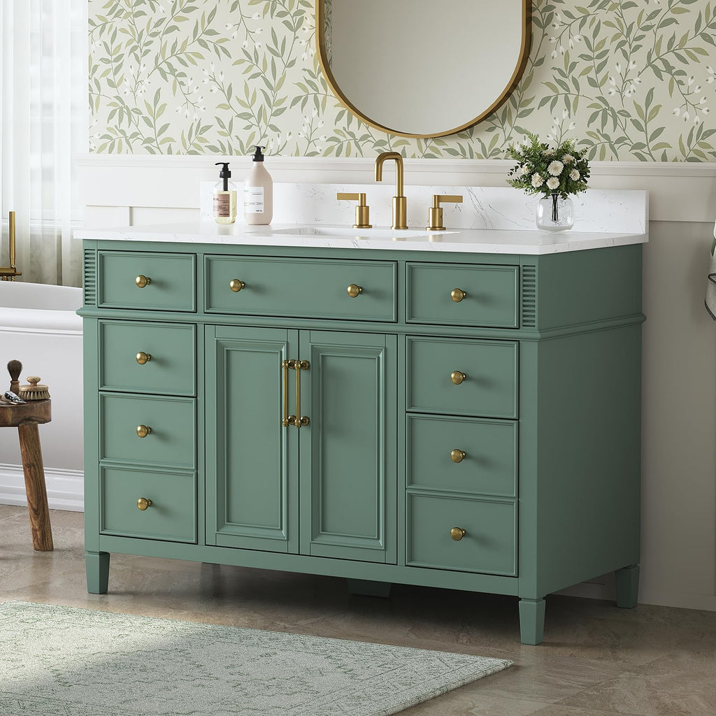 60 Inch Bathroom Vanity with Double Sink Combo, Greige