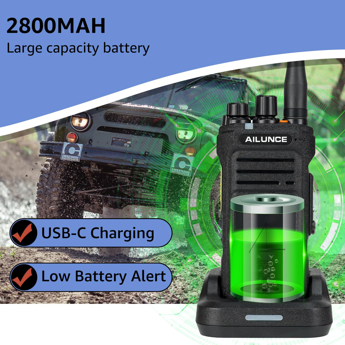 Retevis RA87 GMRS Mobile Radio, High Power Mobile Transceiver Base Station