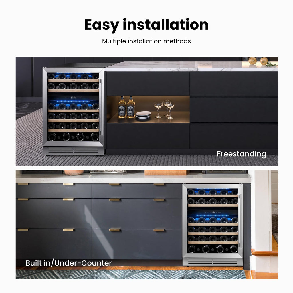 Yeego 30 Inch Wine and Beverage Refrigerator with 80 Can and 33 Bottle
