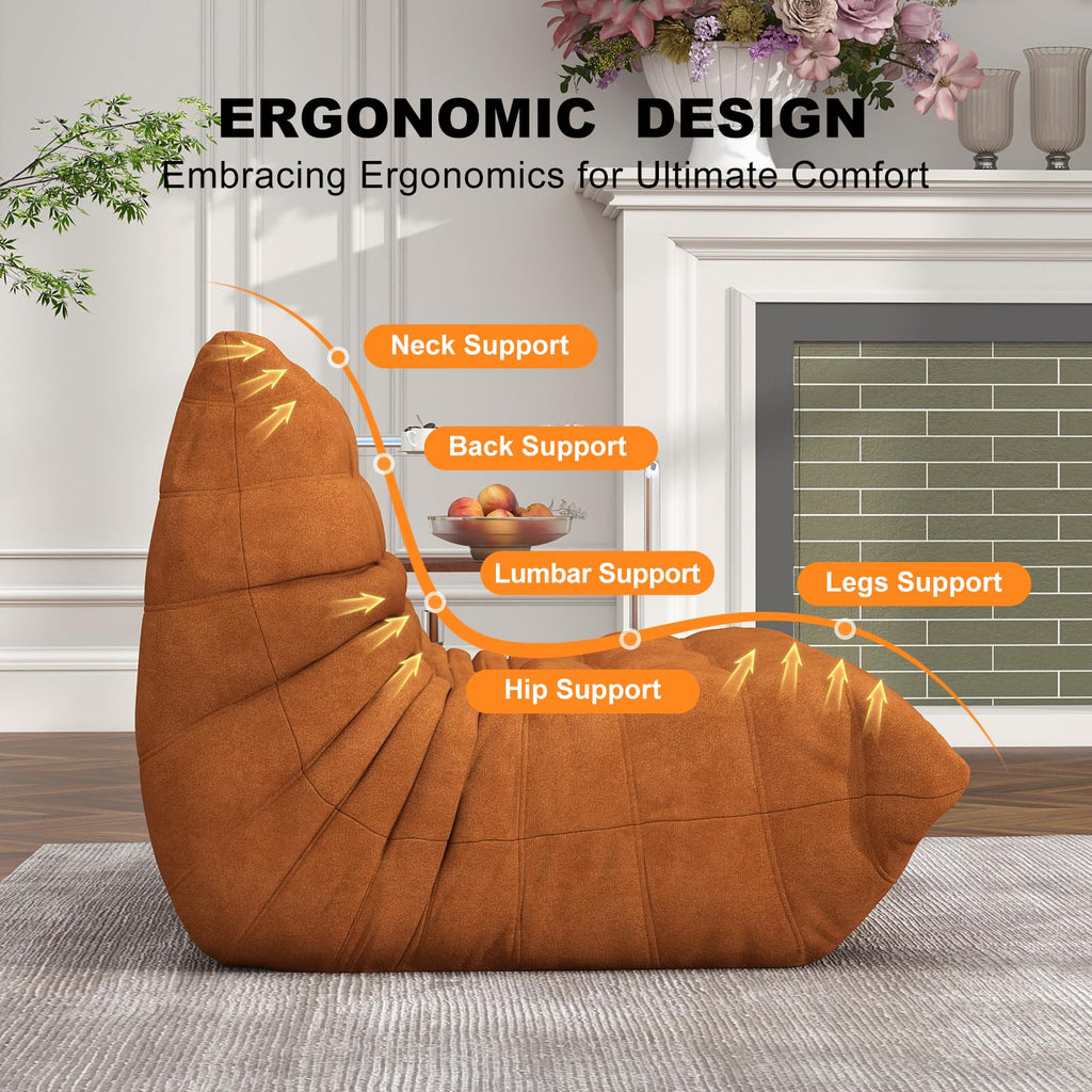 Bean Bag Chair for Adults, Memory Foam Bean Bag Sofa with Waterproof Fabric