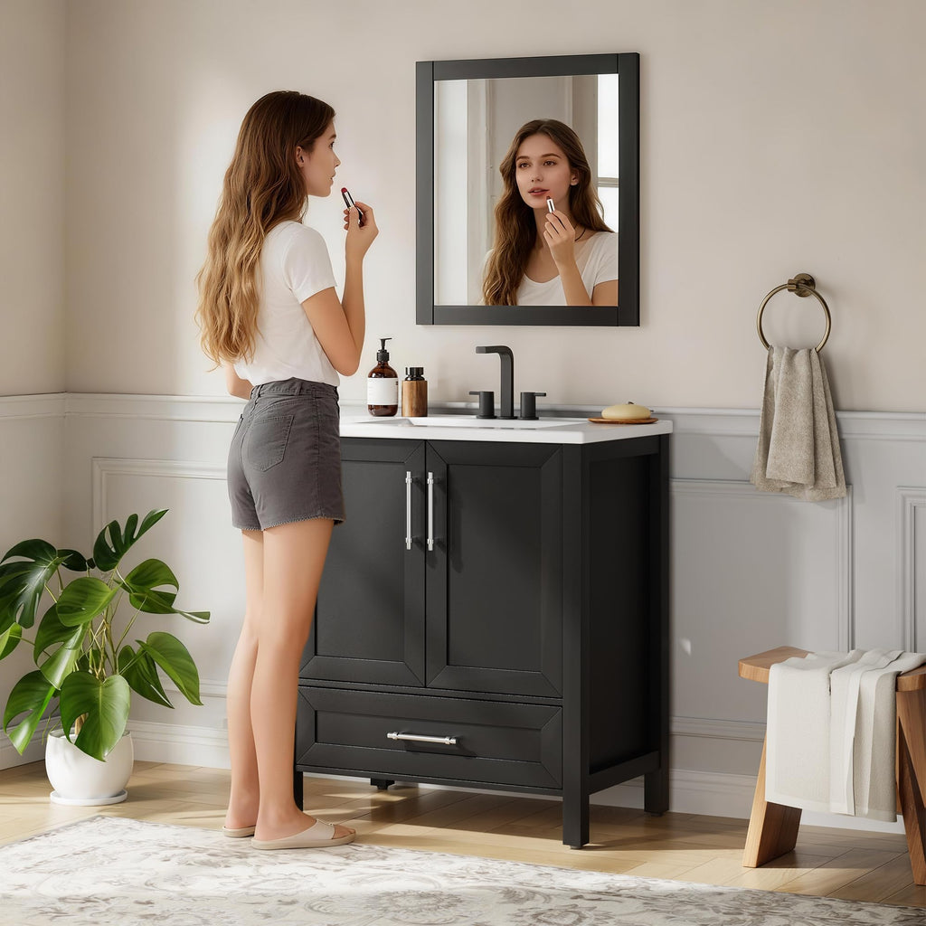 Garvee 24" Bathroom Vanity with Sink, Freestanding Bathroom Cabinet