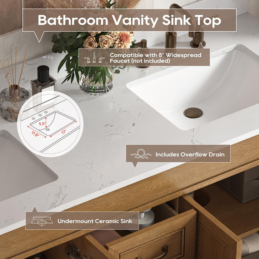 48 Inch Bathroom Vanity with Sink, Fully Assembled, Green