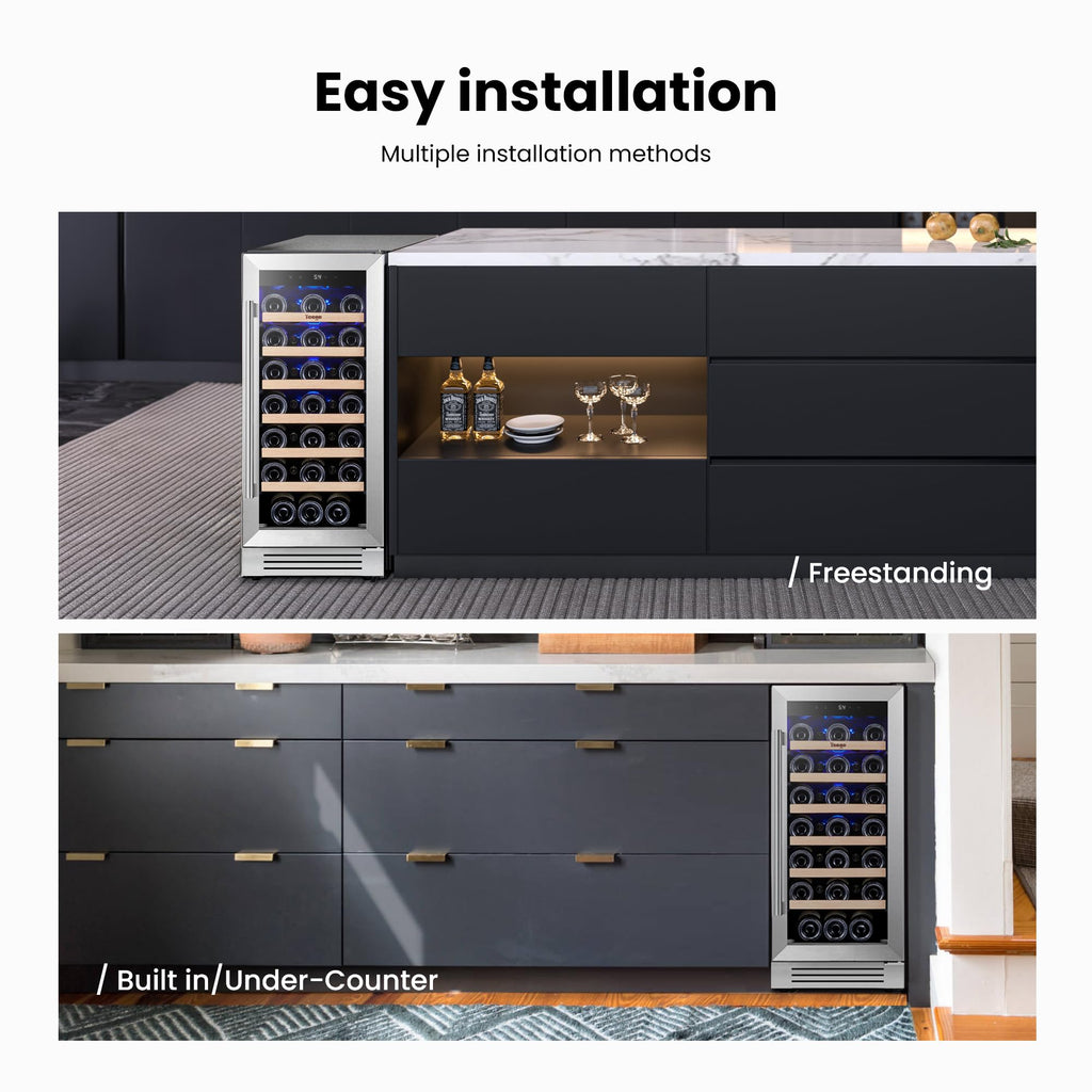 Yeego 30 Inch Wine and Beverage Refrigerator with 80 Can and 33 Bottle