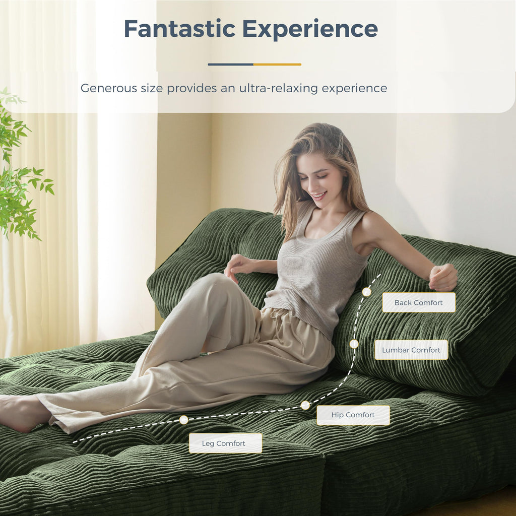 MAXYOYO Folding Sofa Bed, Convertible Chair Bed with Pillow