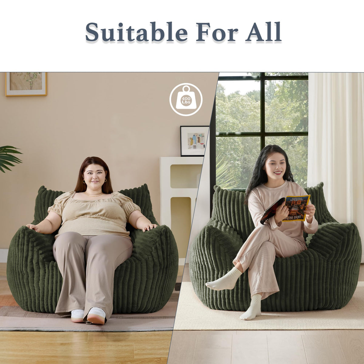 3-in-1 Giant Bean Bag Chair for Adults & Kids, Convertible Floor Sofa to Mattress, Memory Foam Beanbag Chair with Washable Cover, Multi Functional Lounge Couch for Bedroom, Living Room (Dark Grey)