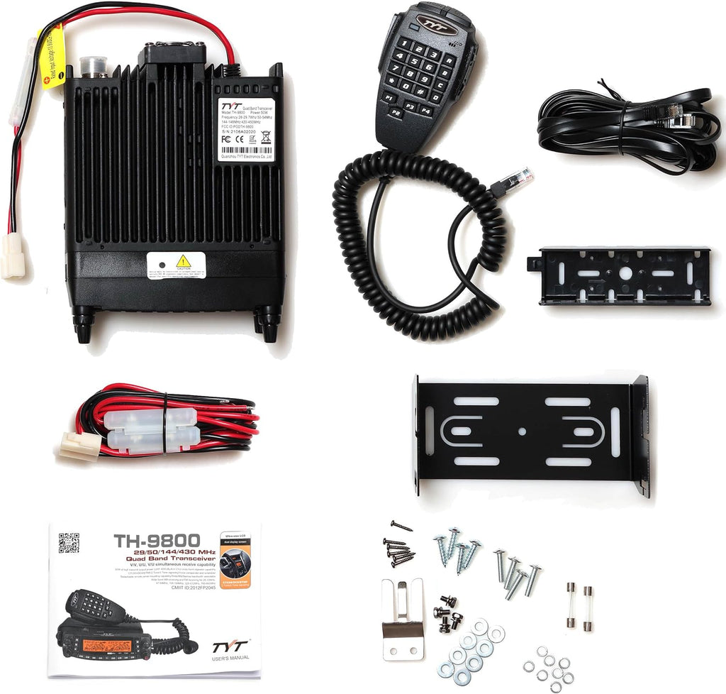 TYT TH-9800 Quad Band Mobile Transceiver 50W Amateur Mobile Car Ham Radio