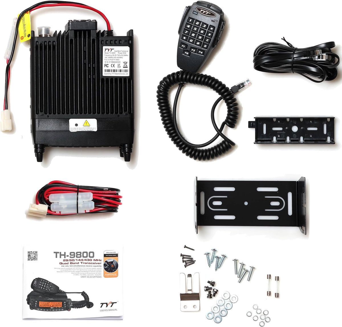 TYT TH-9800 Quad Band Mobile Transceiver 50W Amateur Mobile Car Ham Radio