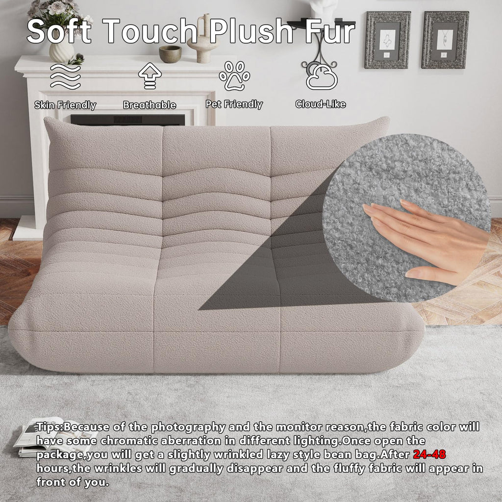 WHGBJA Giant Bean Bag Chair for Adults, Comfy Beanbag with Memory Foam