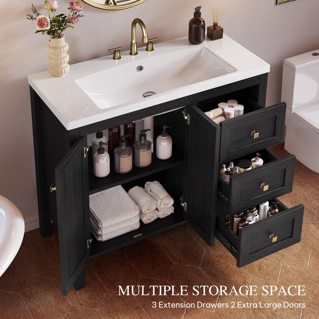 DWVO 36 Inch Bathroom Vanity with Sink