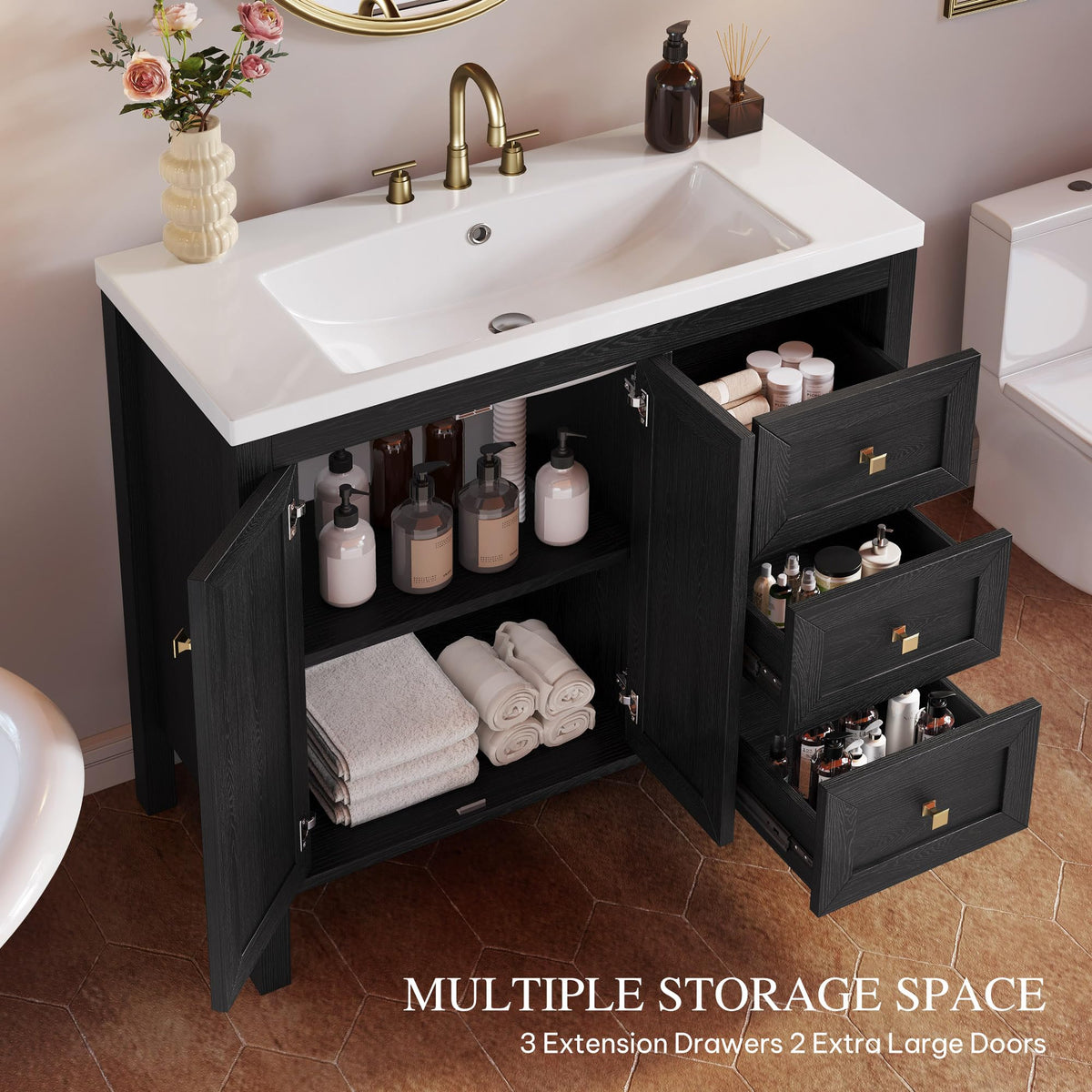DWVO 36 Inch Bathroom Vanity with Sink
