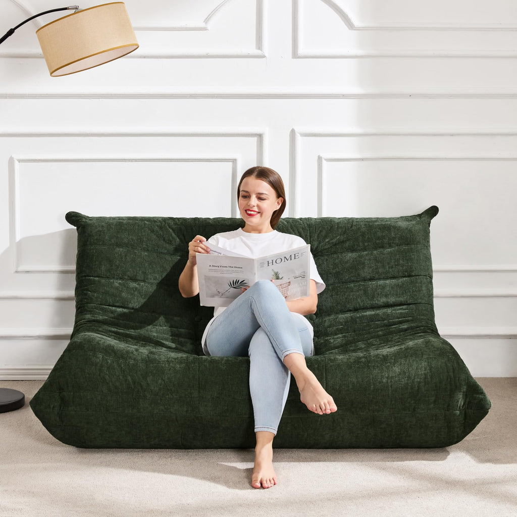Hobestluk Big Bean Bag Chairs for Adults Fireside BeanBag Couch Togo Sofa