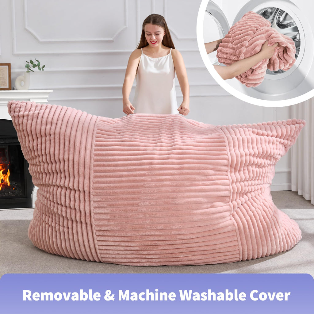 Hobestluk Adult Bean Bag Chair 3 in 1 Convertible Large Bean Bag Sofa