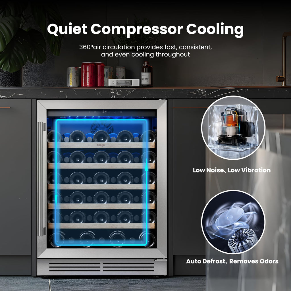 Yeego 30 Inch Wine and Beverage Refrigerator with 80 Can and 33 Bottle