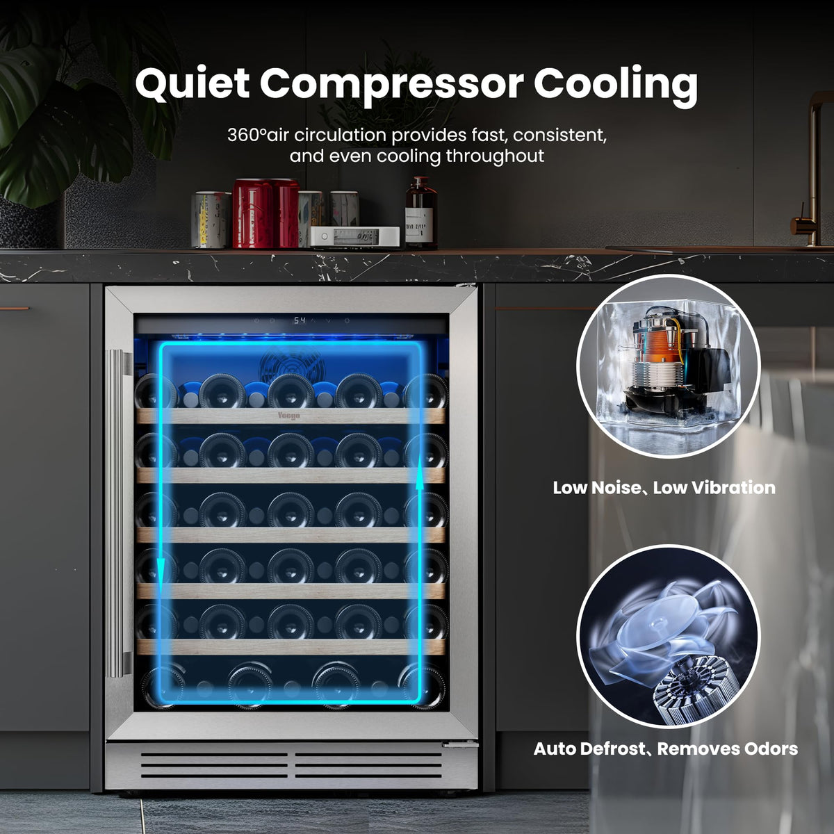 Yeego 30 Inch Wine and Beverage Refrigerator with 80 Can and 33 Bottle