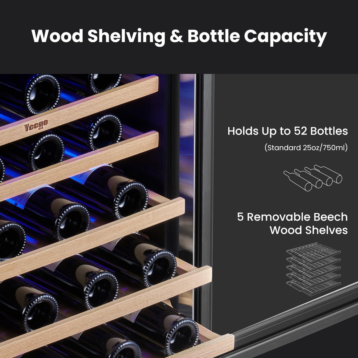 Yeego 30 Inch Wine and Beverage Refrigerator with 80 Can and 33 Bottle