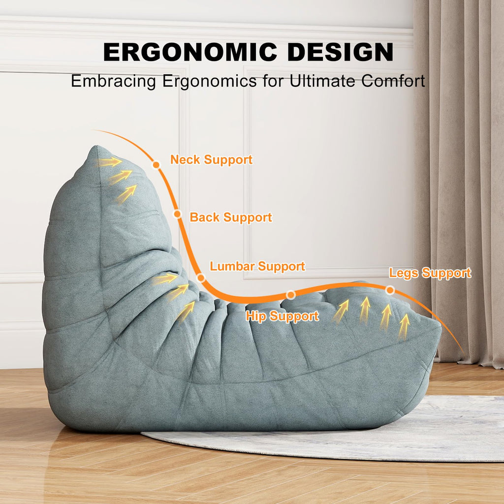 Bean Bag Chair for Adults, Memory Foam Bean Bag Sofa with Waterproof Fabric
