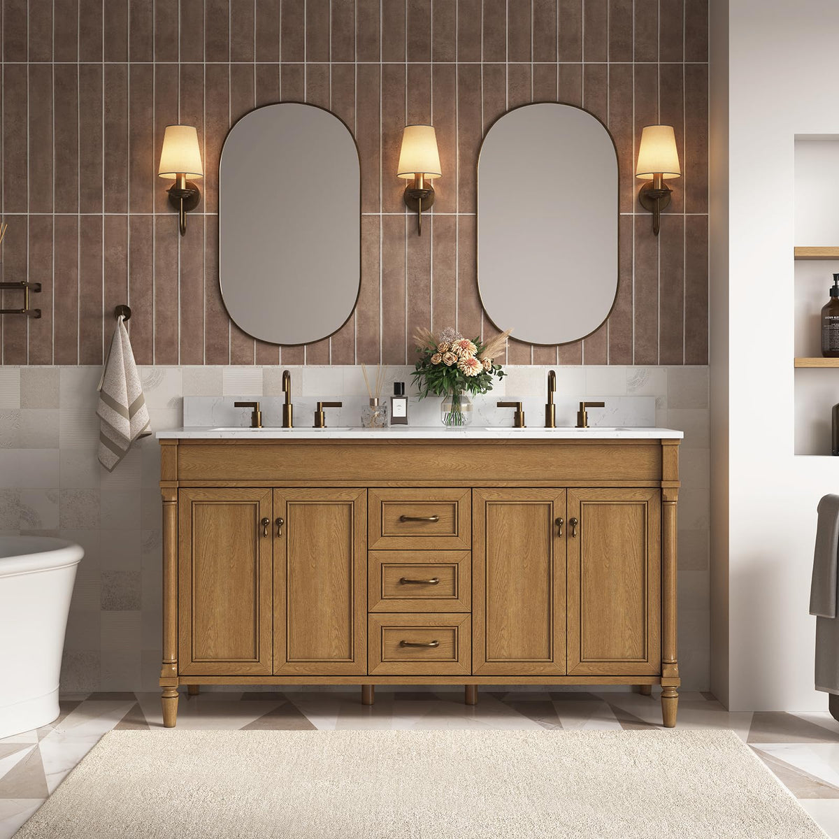 48 Inch Bathroom Vanity with Sink, Fully Assembled, Green