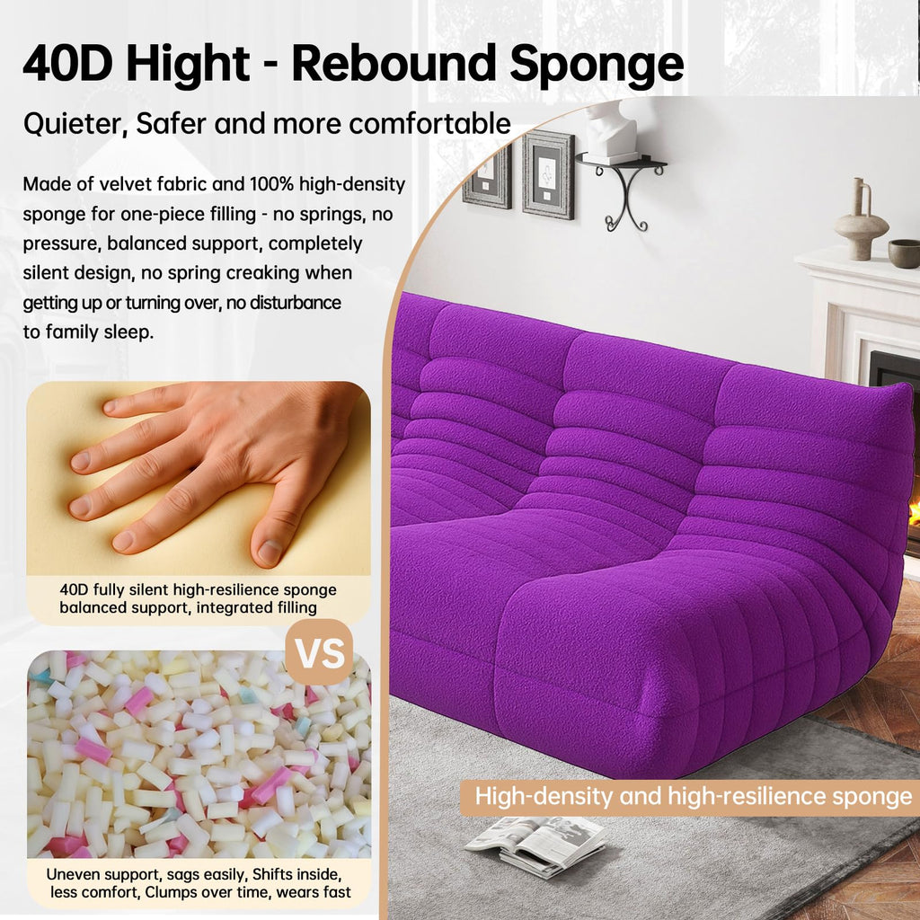 WHGBJA Giant Bean Bag Chair for Adults, Comfy Beanbag with Memory Foam