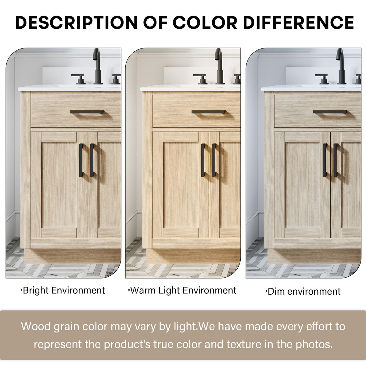 WELLFOR 36-Inch Bathroom Vanity with Sink W/ 2 Doors & 4 Drawers & 1 Flip Drawer,Navy Blue Vanity W/Matte Black Handles