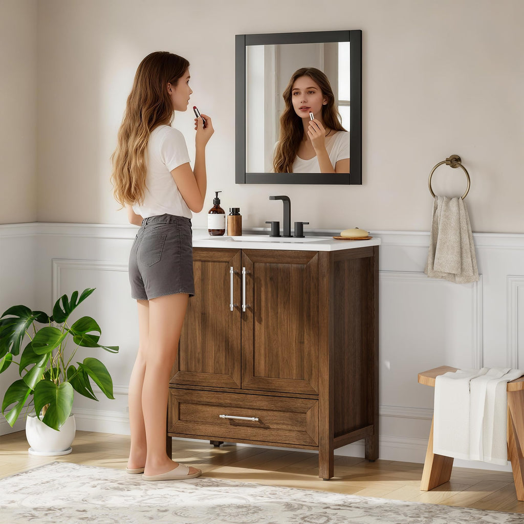 Garvee 24" Bathroom Vanity with Sink, Freestanding Bathroom Cabinet